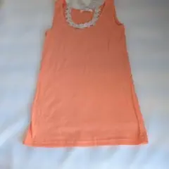 AS KNOW AS PINKY タンクトップ レース装飾 オレンジのサムネイル