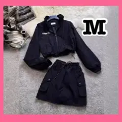 再再再再入荷‼️ 韓国 セットアップ ブラック ミニスカート ナイロン ゴルフ