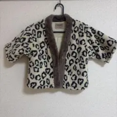 ブリーズ　ぽかぽかリバーシブル　はんてん　ベージュ　レオパード