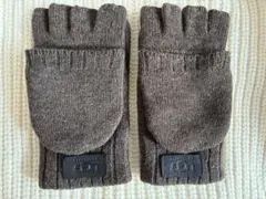 希少✨UGG アグ ユニセックス ニットブラウン 2wayミトン手袋 指なし