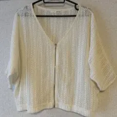 シューラルー　レース編み　カーディガン 五分袖　七分袖