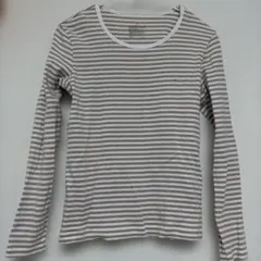 無印良品　ボーダー長袖カットソー