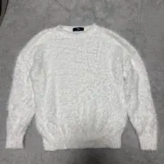 【FVLMEN】shaggy crew knit pullover