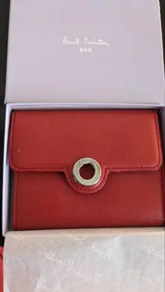 Paul Smith レザー製カードケース レッド