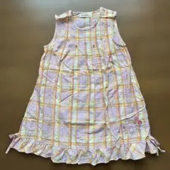 EKUBO チェック柄ノースリーブワンピース