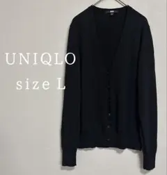 UNIQLO エクストラファインメリノ Vネックカーディガン レディースL