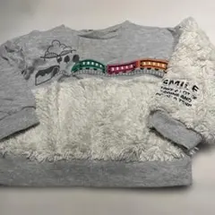 電車デザイン トレーナー 90サイズ グレー