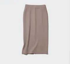 UNIQLO ドライスウェットナローマキシスカート S ブラウン 新品未使用のサムネイル