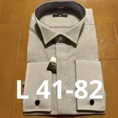 新品【スーツセレクト】【BLACK LINE】シャツL(41-82)