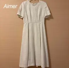 Aimer Acret 白 花柄ワンピース