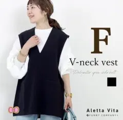 アレッタヴィータ　Vネックベスト　F 未使用品のサムネイル