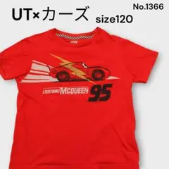 UT×Disney カーズ Tシャツ size120 レッド