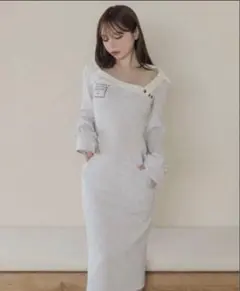 andmary Clarice long dress White - メルカリ