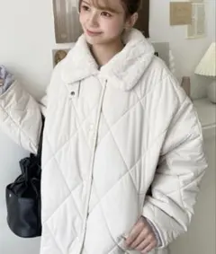 試着のみ☆オフホワイトエコファーダウン