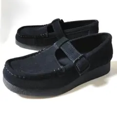 Clarks クラークス ワラビー エヴォ バー スエード　ブラック　23cm
