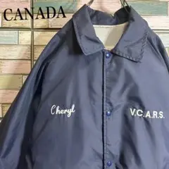 【90's】CANADA カナダ ナイロンコーチジャケット 刺繍ロゴ