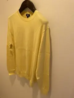 UNIQLO ユニクロ　ウォッシャブルコットンクルーネックセーター　イエロー