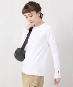 新品未使用タグ付き Champion チャンピオン 長袖Tシャツ ロンT 白