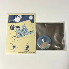 あだち充55周年 ポップアップショップ 虹色とうがらし 缶バッジ 特典ブロマイド