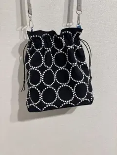 【ハンドメイド】ミナペルホネン tambourine 巾着ショルダーバッグ