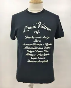 ルイヴィトン LOUIS VUITTON ロゴ 刺繍 Tシャツ 黒　XS 正規品のサムネイル