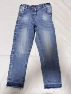 ライトブルー ストレートレッグ デニムパンツ