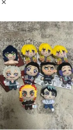鬼滅の刃 ぬいぐるみ マスコット 10点セット