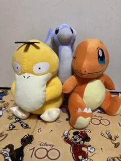 ポケモンぬいぐるみセット ヒトカゲ コダック ミニリュウ