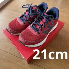 New Balance YK570 キッズランニングシューズ レッド21cm