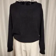 GUレディース 長袖 ニット セーター ブラックS