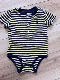 Ralph Lauren ストライプ 半袖ロンパース 6M