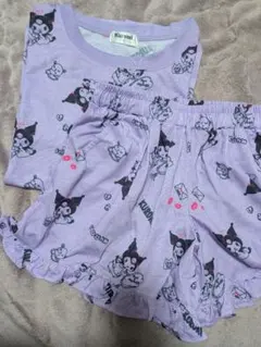 クロミ Kuromi 紫色 半袖パジャマ上下セット パープル