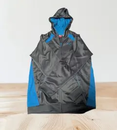PUMAパーカー フルジップ グレー×ブルー BOYS サイズ XL コストコ