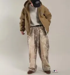 完売品　Perushu × MLB コラボ　中綿キルティングダックフードブルゾン