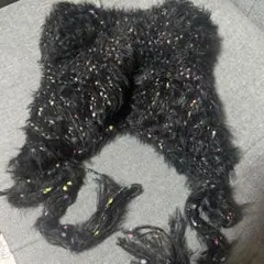 猫耳 ニット帽 黒