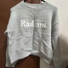 Radiant ロゴ入り クルーネックニット グレー