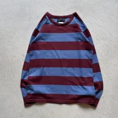 00s agnes b. border l/s 太ボーダー ボルドー 青のサムネイル