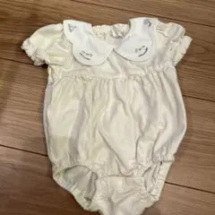 Cottoli クリーム色 襟付きロンパース 70cm