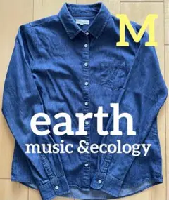 デニム風シャツ earth music&ecology