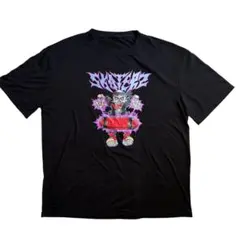 ブラック グラフィックTシャツ XL