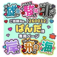【260012】ぱんだ様　専用ページ　♡　うちわ屋さん