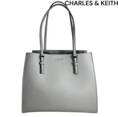 【美品】CHARLES & KEITH クラシックダブルハンドル トートバッグ