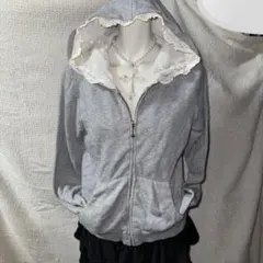 平成ギャル Y2K フェアリーグランジ レースパーカー 森ガール