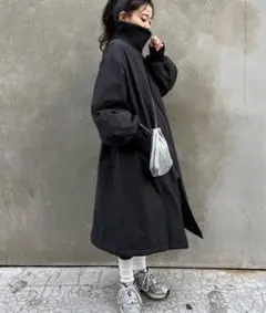 CIAOPANIC TYPY スタンドカラーボリュームスリーブコート ブラック