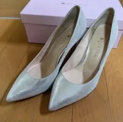 DIANA 美脚パンプスシルバー24cm フォーマル結婚式二次会などにも
