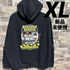 パーカー XLサイズ スロットプリント ブラック