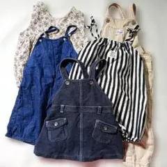 まとめ売り✨️ キッズ 夏服 80 オーバーオール 5枚　moujonjon等のサムネイル