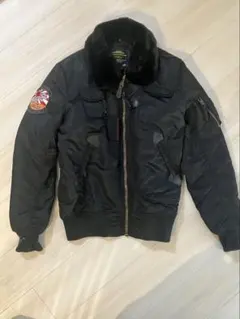Alpha Industries ブラック B-15フライトジャケット S
