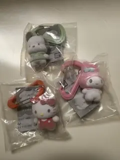 サンリオ カラフルカラビナマスコットチャーム　キティ マイメロ　ポチャッコ