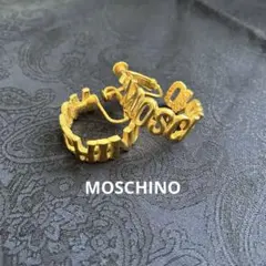 MOSCHINO モスキーノ　ヴィンテージ　ゴールドカラー　フープイヤリングのサムネイル